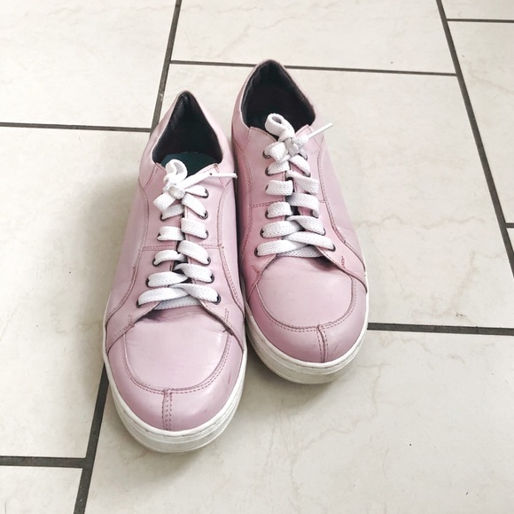 Pierre Hardy | Pink Leather Sneakers - Picture 2 of 8